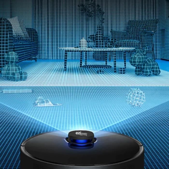 Connected Robot Vacuum Cleaner with suction base EZICLEAN I-Bot Z7 Smart - 240 min - 3Kpa - 300m² - 3L