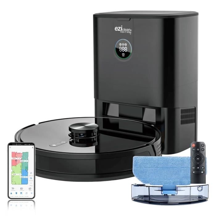 Connected Robot Vacuum Cleaner with suction base EZICLEAN I-Bot Z7 Smart - 240 min - 3Kpa - 300m² - 3L