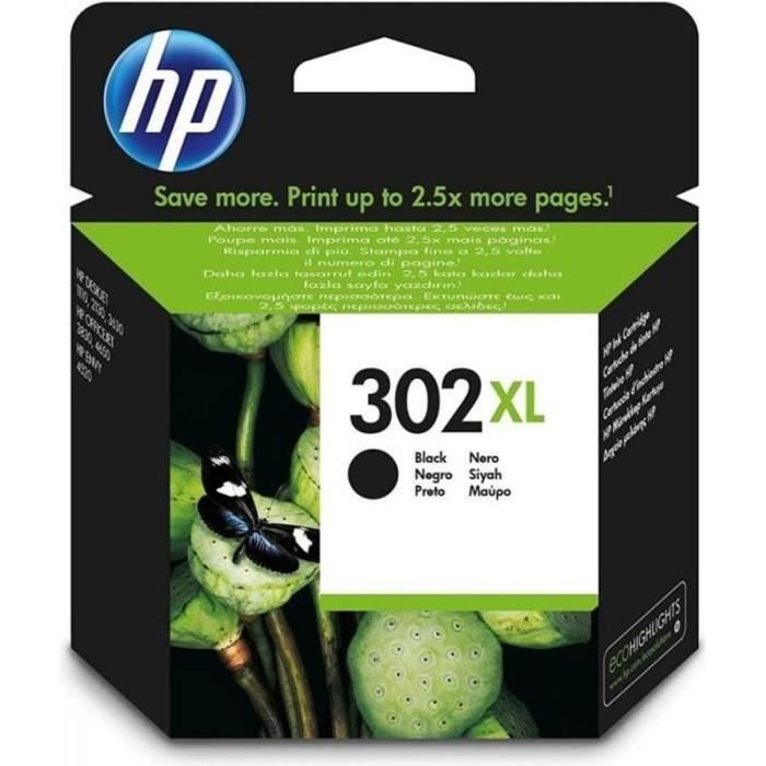 HP 302XL Genuine Large Capacity Black Ink Cartridge for HP DeskJet 2130/3630 and HP OfficeJet 3830 (F6U68AE)