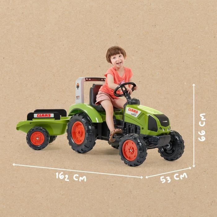 FALK CLAAS Arion 430 pedal tractor with trailer - 1040AB
