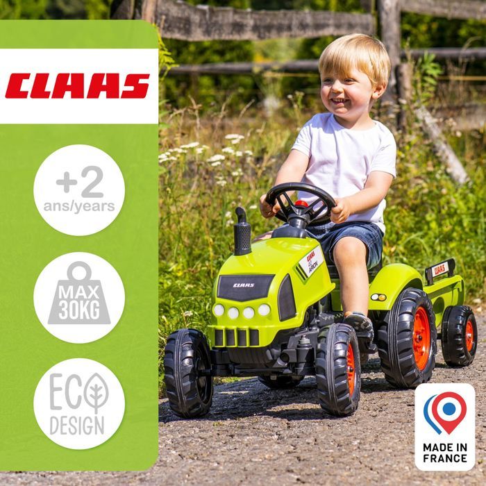 FALK Claas pedal tractor with trailer