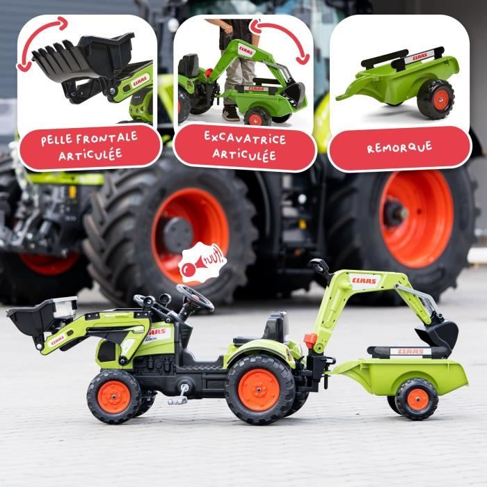 CLAAS Arion 410 Pedal Loader with Excavator