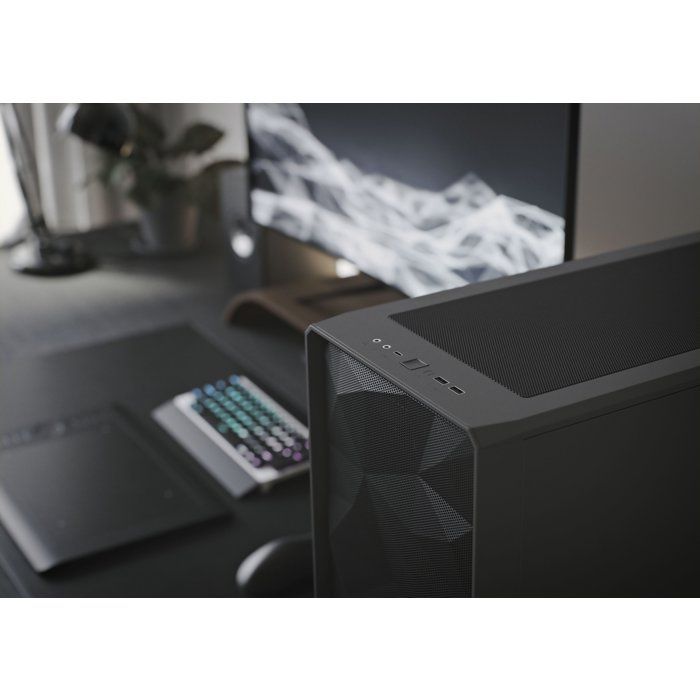 FRACTAL DESIGN PC Meshify 2 Case Black Clear Tinted Tempered Glass Panel (FD-C-MES2A-03)