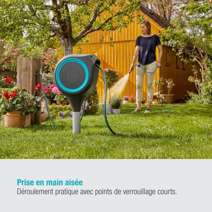 GARDENA RollUp S automatic spike dispenser 15 m blue stripe