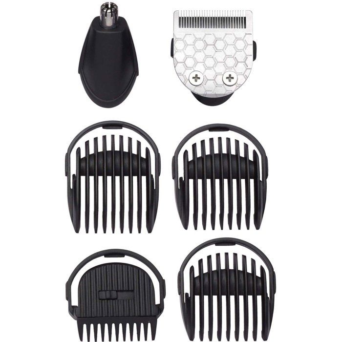 BABYLISS MT725E - 6 in 1 multifunction trimmer - Cordless - 60min autonomy - 2 interchangeable accessories - Washable heads