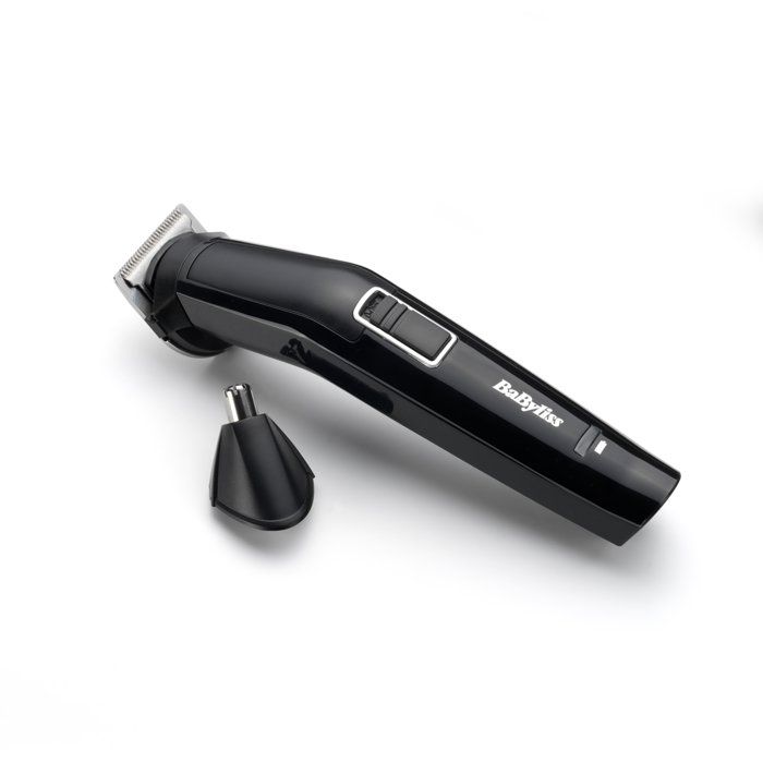 BABYLISS MT725E - 6 in 1 multifunction trimmer - Cordless - 60min autonomy - 2 interchangeable accessories - Washable heads