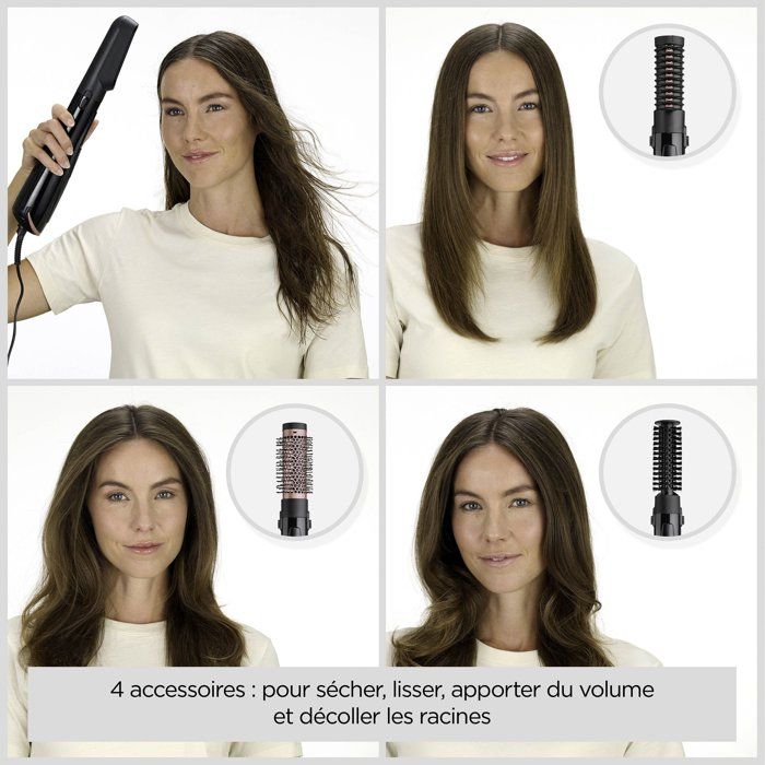 BABYLISS PERFECT FINISH AS126E - Blower brush 1000W - 2 temperatures + Fresh air - Ionic function - Brush volume 38mm