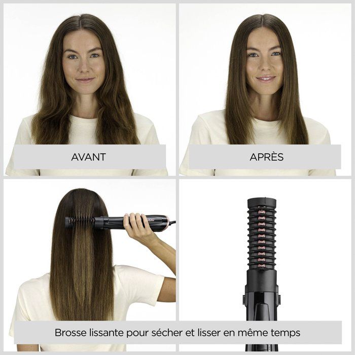 BABYLISS PERFECT FINISH AS126E - Blower brush 1000W - 2 temperatures + Fresh air - Ionic function - Brush volume 38mm