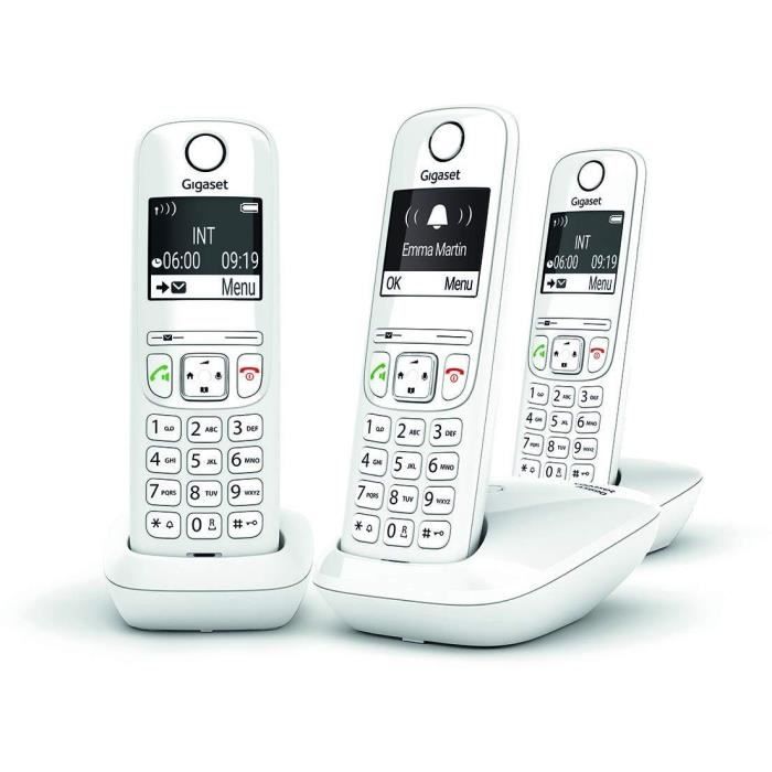 GIGASET Landline Telephone AS690 Trio White