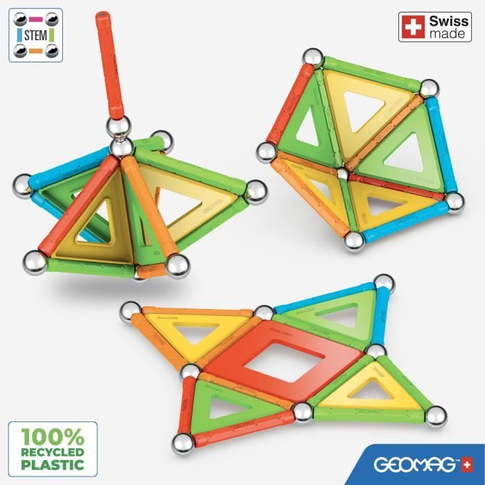GEOMAG CLASSIC, SUPERCOLOR PANELS 35 pcs, magnetic construction, educational games, Toy for children aged 5, GMS01