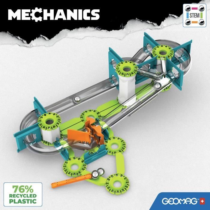 GEOMAG MECHANICS, GRAVITY 67 pcs, magnetic construction, educational games, Toy for children aged 8, GMV00