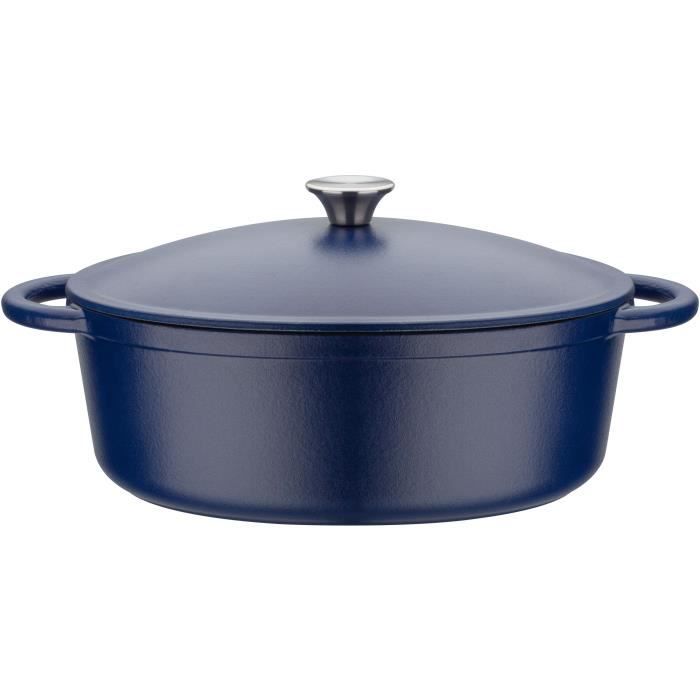 GSW - Blue Magic - Cocotte - 33 x 26 cm - Cast iron - Blue - All heat sources including induction