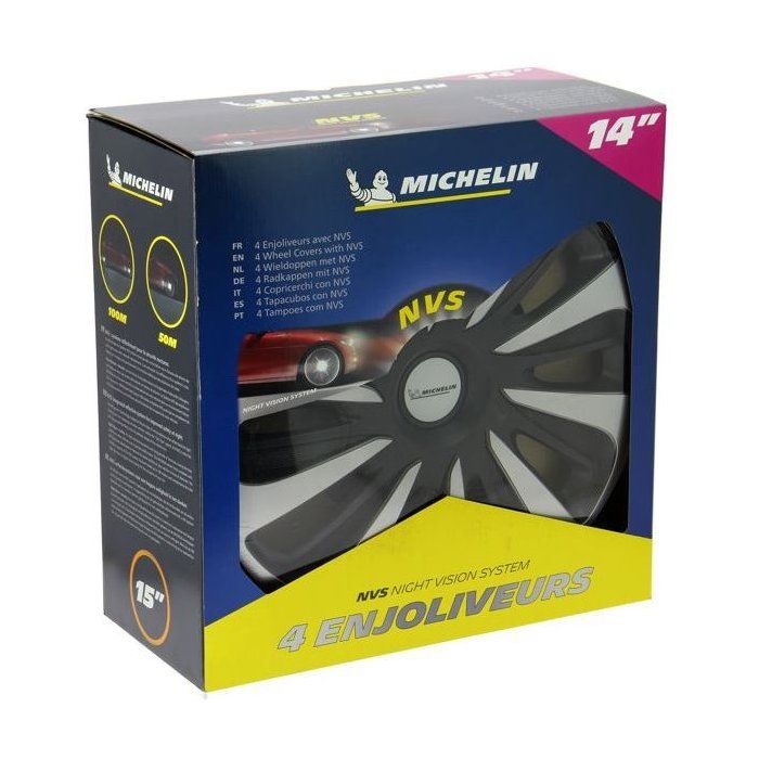 MICHELIN Wheel cover 14 NVS 3D by 4 in a box Black