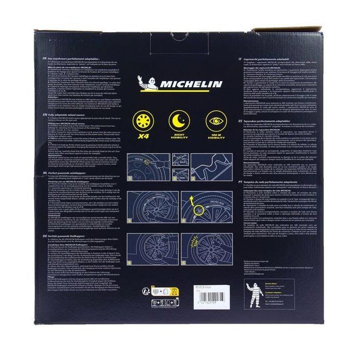 MICHELIN Wheel cover 14 NVS 3D by 4 in a box Black