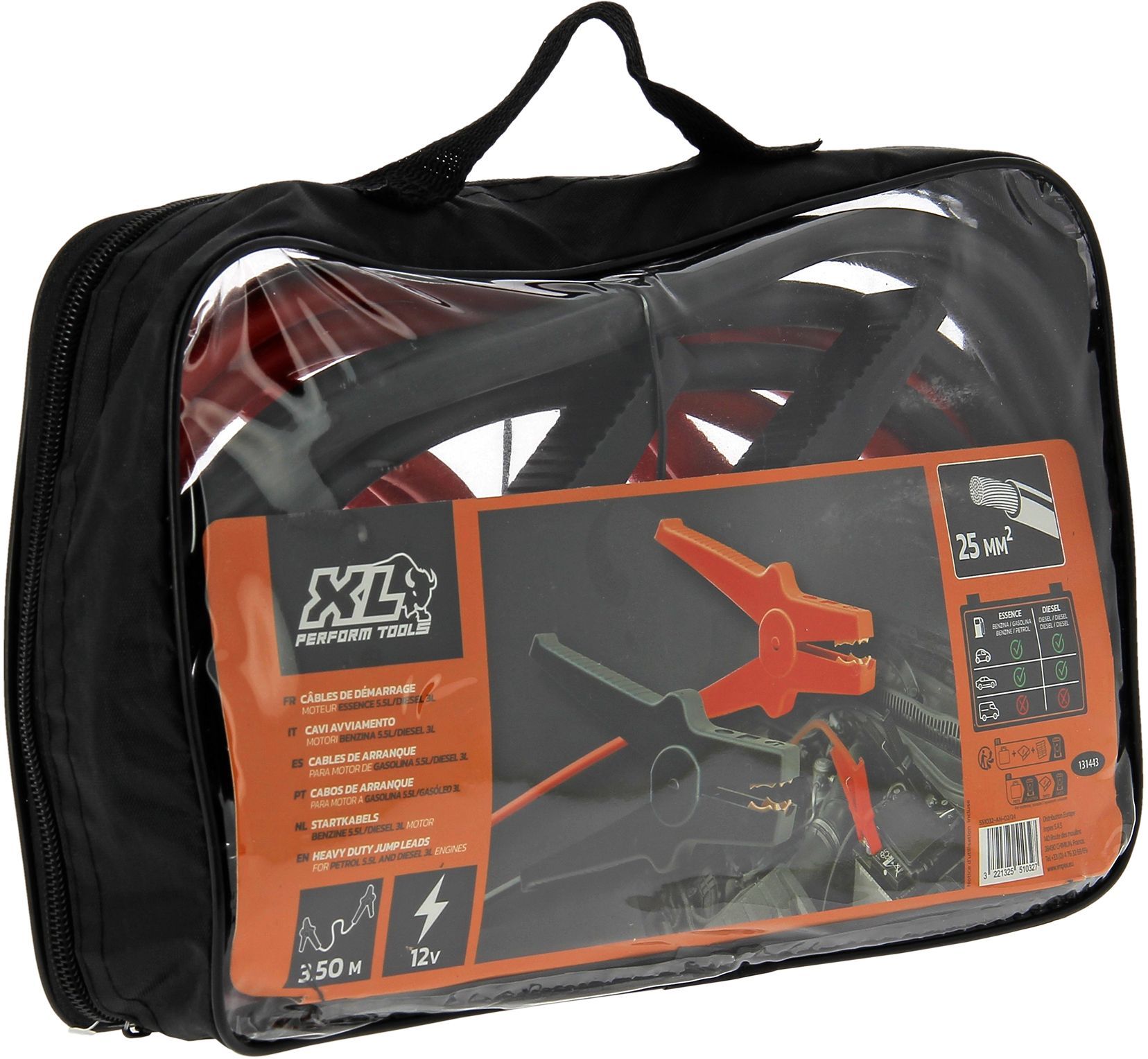 XL PERFORM TOOLS 25mm² DIN starting cables - Diesel engine 5,5l - 25mm²x 3m