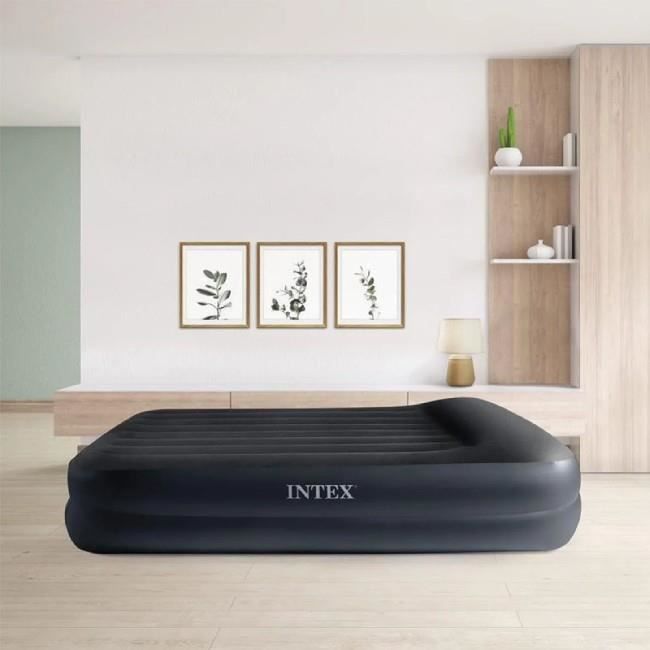 Inflatable mattress for 2 people 64124ND INTEX - Extra mattress with electric inflation - PILLOW REST RAISED