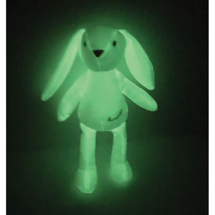 JEMINI Luminou White rabbit Natural luminous soft toy works without battery +/- 20 cm