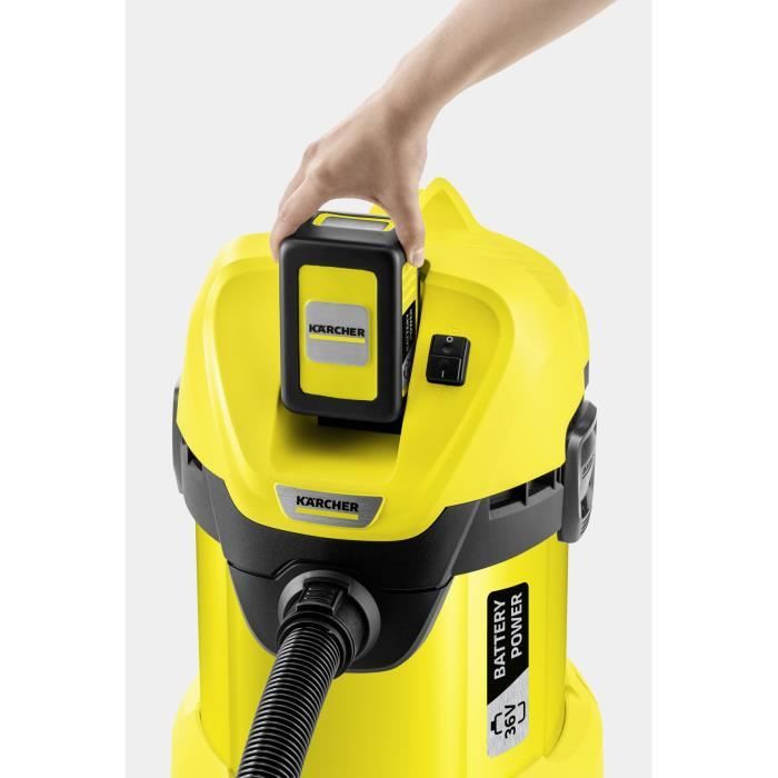 KARCHER Wireless multifunctional vacuum cleaner WD 3 - With removable battery 36 V / 2.5 Ah