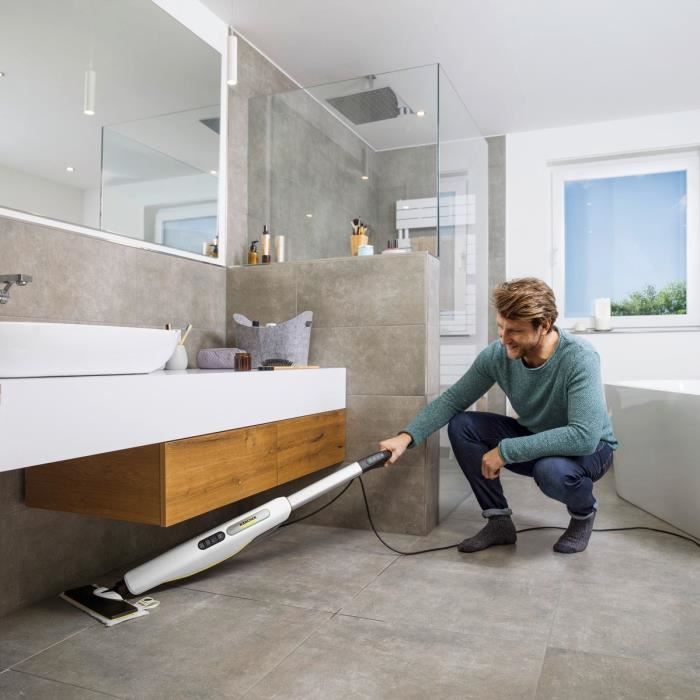 Steam mop - KARCHER - SC 3 UPRIGHT EasyFix - Eliminates up to 99.99% of viruses and bacteria