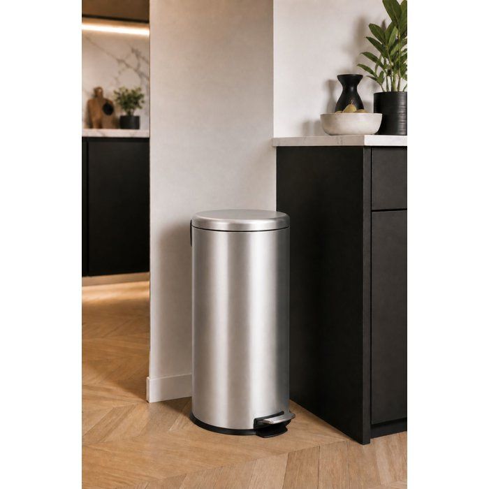 KITCHEN MOVE Pedal kitchen bin - Brushed stainless steel - 30L - URBAN