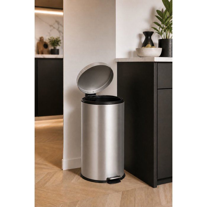 KITCHEN MOVE Pedal kitchen bin - Brushed stainless steel - 30L - URBAN