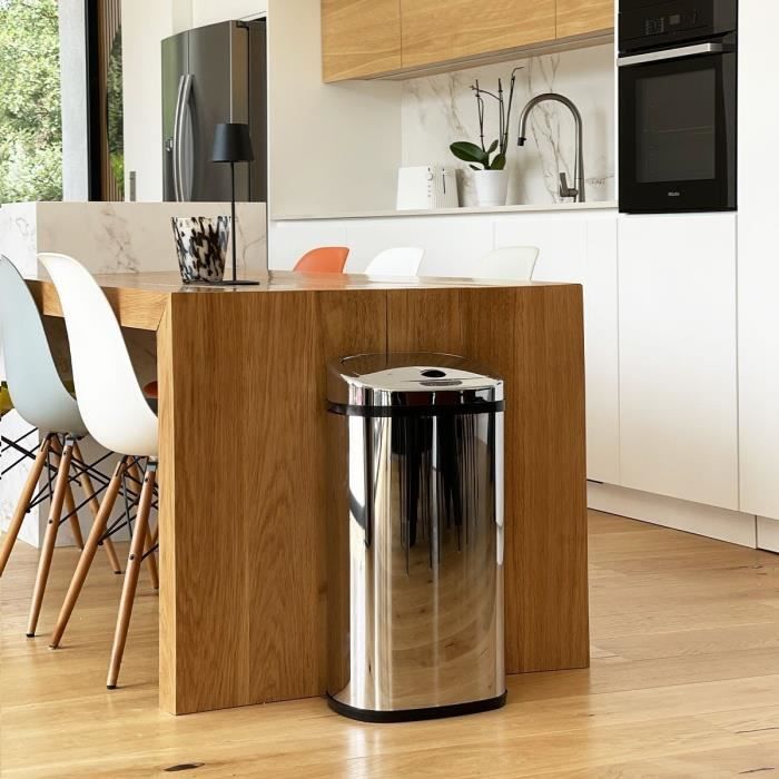 Automatic kitchen bin - LARGO - KITCHEN MOVE - 42 L - Stainless steel with strapping