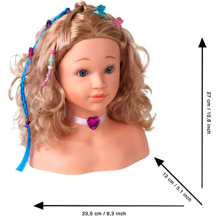 PRINCESS CORALIE Hairdressing and Makeup head with accessories - 33cm