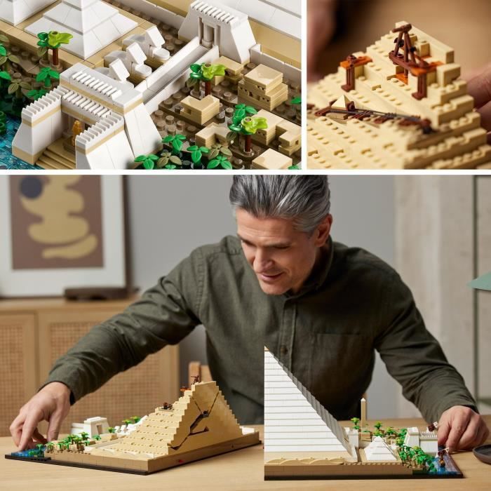 LEGO 21058 Architecture The Great Pyramid of Giza, Creative Hobby Model to Build, World Monument and Decoration