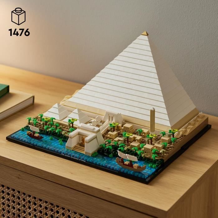 LEGO 21058 Architecture The Great Pyramid of Giza, Creative Hobby Model to Build, World Monument and Decoration