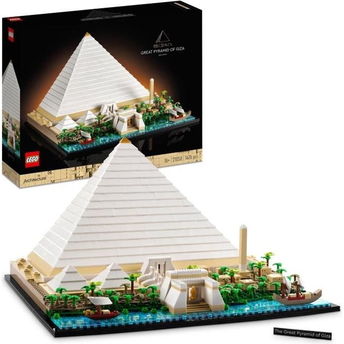 LEGO 21058 Architecture The Great Pyramid of Giza, Creative Hobby Model to Build, World Monument and Decoration