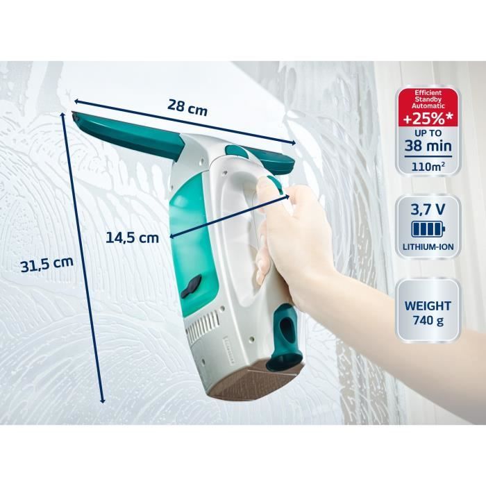 LEIFHEIT 51001 Dry & Clean window cleaner vacuum kit - Built-in handle - 360 ° suction - 28 cm