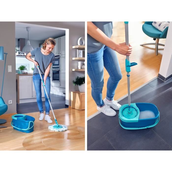Leifheit 52101 Set Clean Twist Disc Mop Ergo Easy-to-use floor washer, bucket and mop, telescopic handle