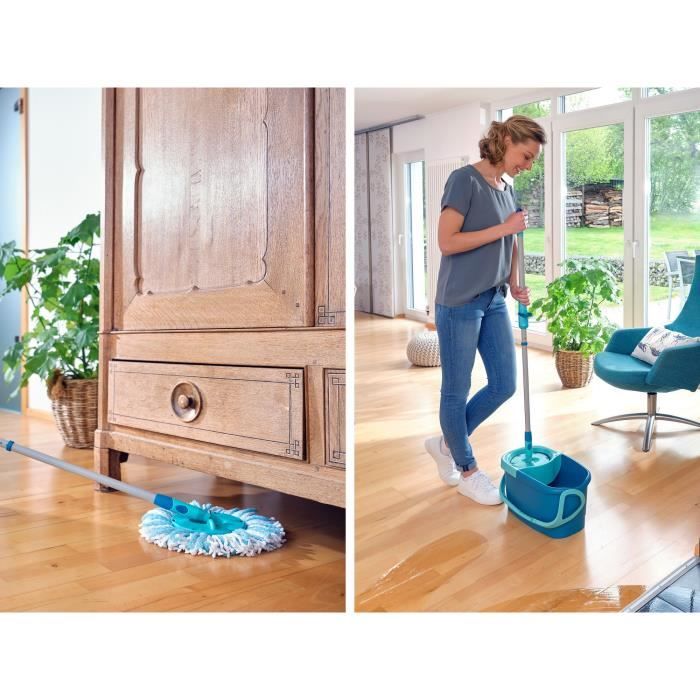 Leifheit 52101 Set Clean Twist Disc Mop Ergo Easy-to-use floor washer, bucket and mop, telescopic handle