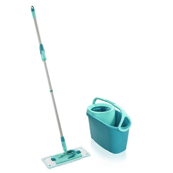 LEIFHEIT Clean Twist M Ergo 52120 Floor cleaning set - Floor mop with 33 cm cover and bucket with easy rotating spin