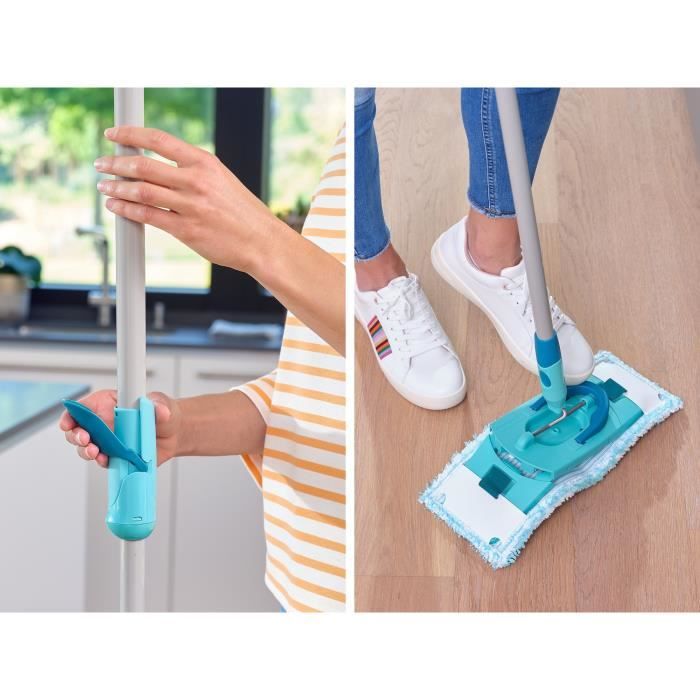 LEIFHEIT Clean Twist M Ergo mobile 52121 Floor cleaning kit - Floor mop with cover, easy-spin bucket, wheels