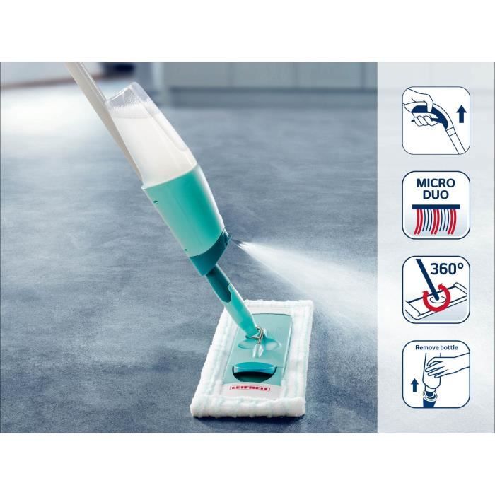 LEIFHEIT Easy Spray XL 56690 - Comfort spray broom with spray tank on the handle