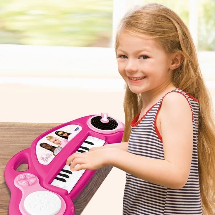 Barbie children's electronic piano with light effects and microphone