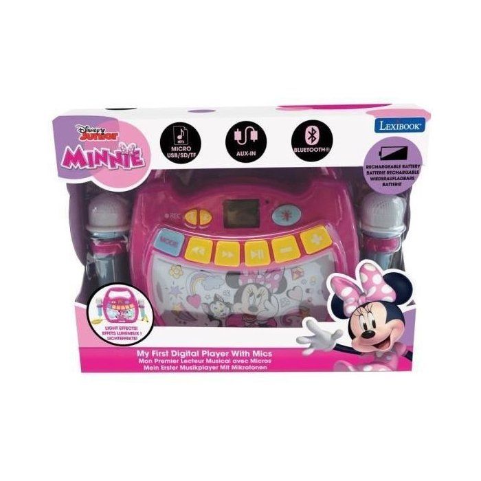 MINNIE MOUSE - Bluetooth Speaker - Light Effects, Microphones and Rechargeable Battery