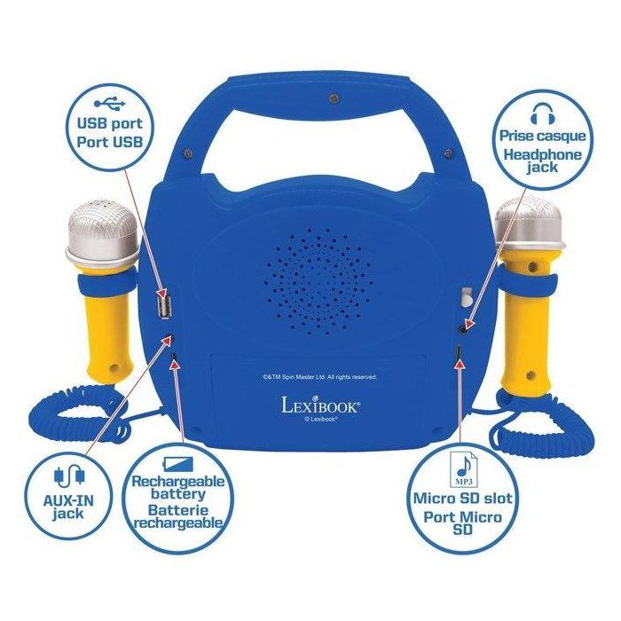 LA PAT 'PATROUILLE - Bluetooth speaker - Light Effects, Microphones and Rechargeable Battery