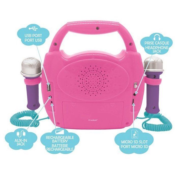 LEXIBOOK - Unicorn Bluetooth Speaker - Light Effects, Microphones and Rechargeable Battery