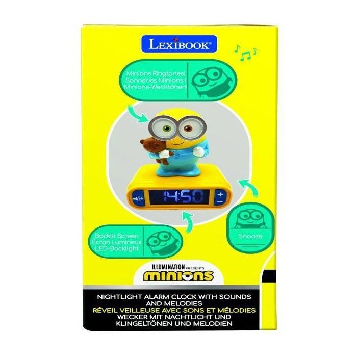 MINIONS Alarm clock with 3D night light and sound effects - LEXIBOOK