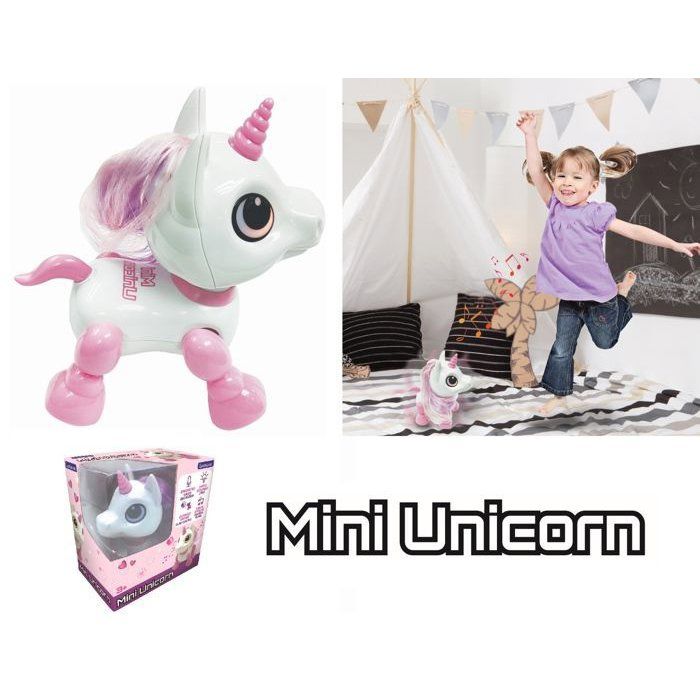 Power Unicorn Mini - Robot unicorn with light and sound effects, hand click control, repeat