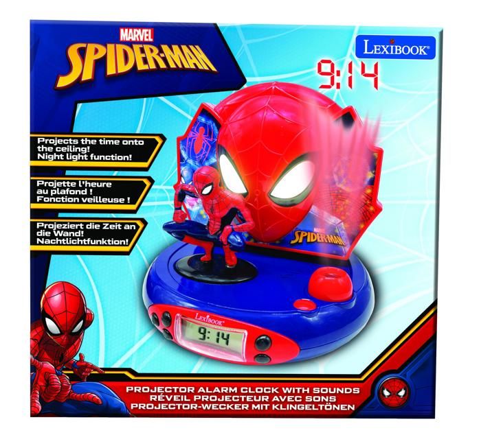 LEXIBOOK - SPIDERMAN - Children's Alarm Clock Radio with Projection Images