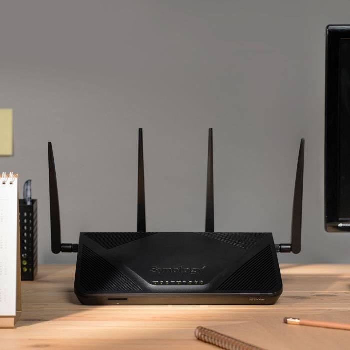 SYNOLOGY RT2600AC-AC 2600 Mbps Dual-Band Wireless WiFi Router - MU-MIMO with 4 LAN Ports and 1 10/100/1000 Mbps WAN Port