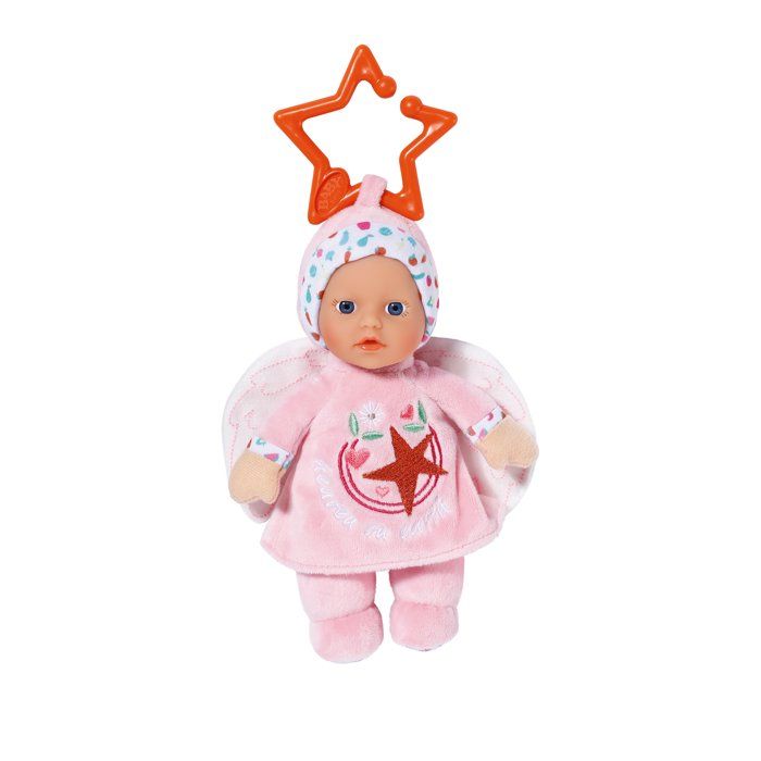 Baby Born - 2 Angel Rag Dolls - 18cm - Can be attached - Integrated rattle - Very soft - From 0 months