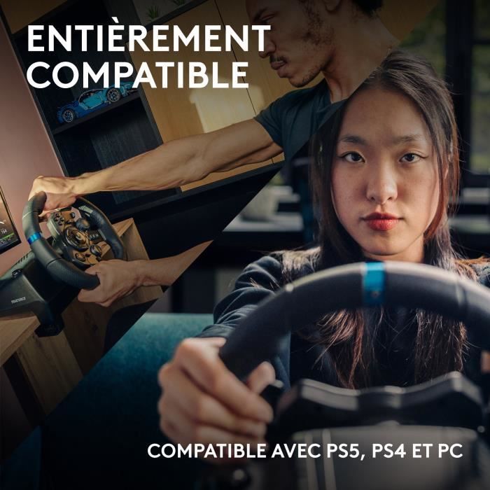 LOGITECH G - Steering wheel G923 - Compatible with PS5 - PS4 and PC
