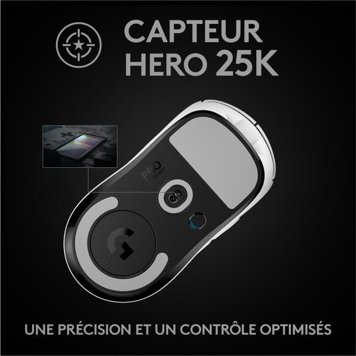 Gaming mouse - wireless - LOGITECH G - PRO X SUPERLIGHT - White