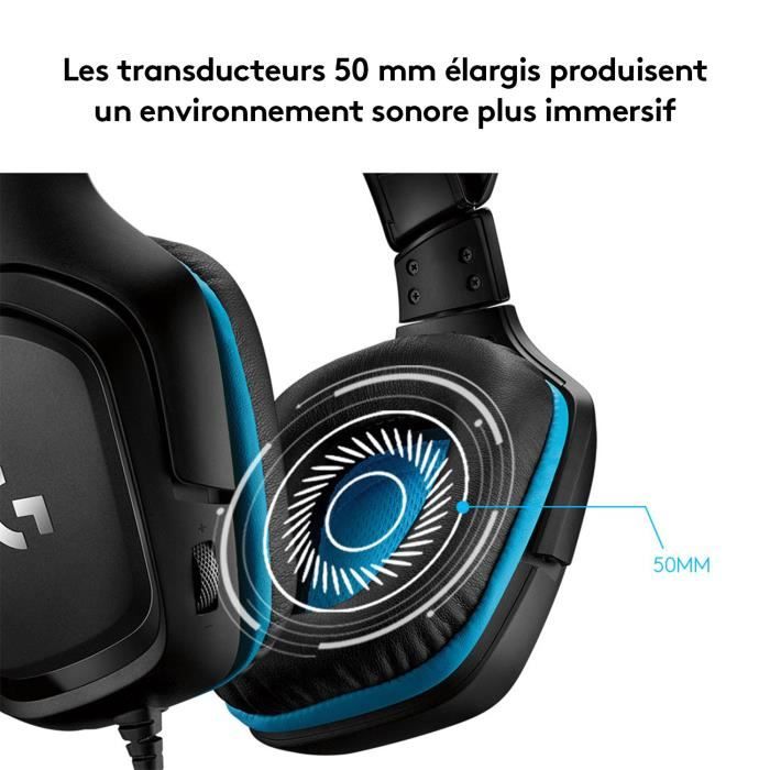 LOGITECH G432 Wired Gaming Headset with 7.1 surround sound