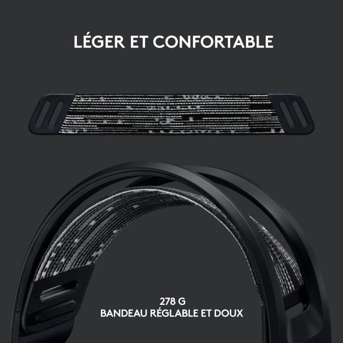 Gaming Headphones - Wireless - LOGITECH G - G733 LIGHTSPEED - Black