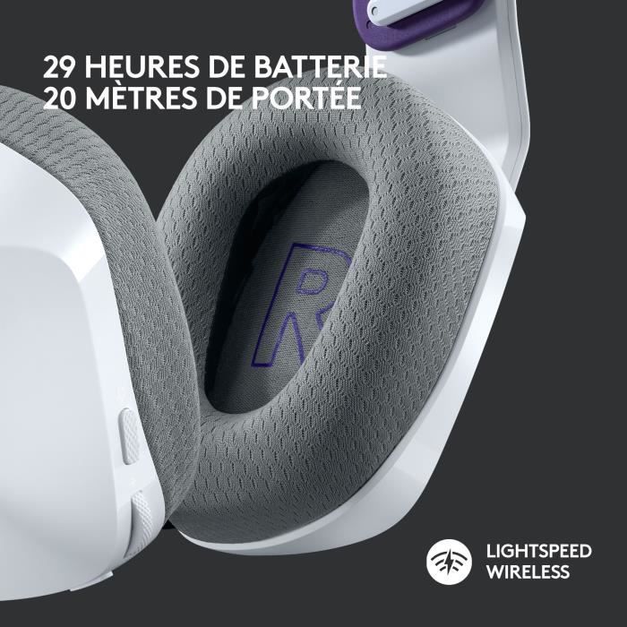 Gaming Headphones - Wireless - LOGITECH G - G733 LIGHTSPEED - White